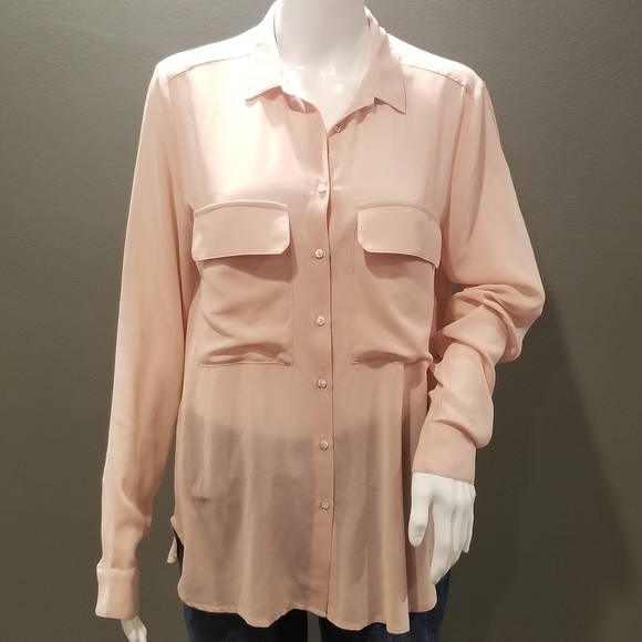 Kut from the Kloth Nora semi sheer button up - Picture 2 of 7